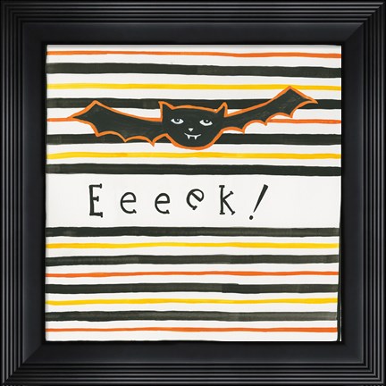 Framed Halloween Eeek Bat Print