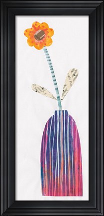 Framed Collage Flower I Print
