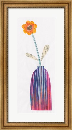 Framed Collage Flower I Print