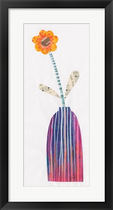 Framed Collage Flower I Print