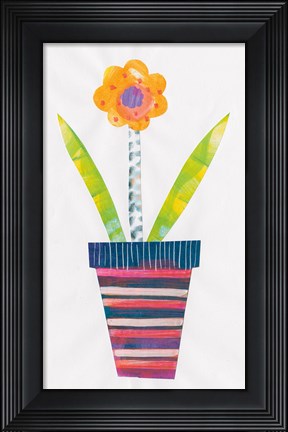 Framed Collage Flower II Print