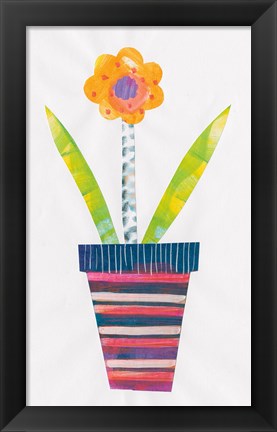 Framed Collage Flower II Print