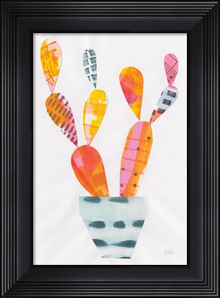 Framed Collage Cactus IV Print