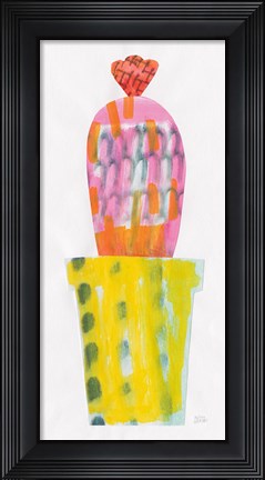 Framed Collage Cactus V Print