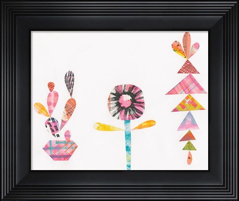 Framed Collage Cactus IX Print