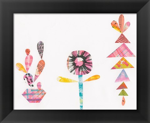 Framed Collage Cactus IX Print