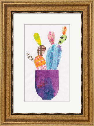 Framed Collage Cactus III Print