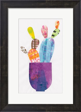 Framed Collage Cactus III Print