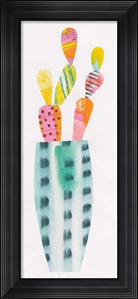 Framed Collage Cactus I Print