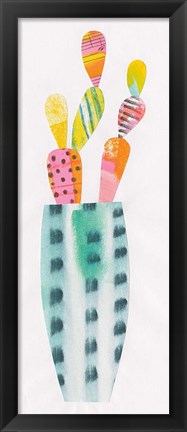 Framed Collage Cactus I Print