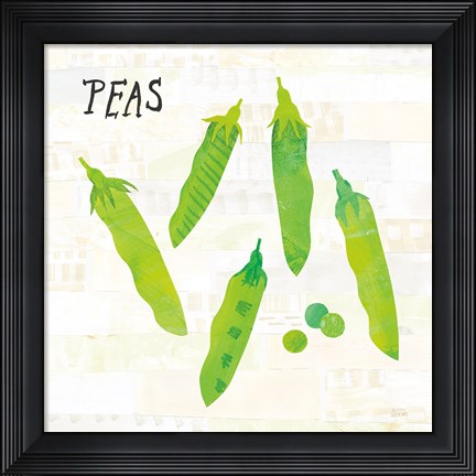 Framed Kitchen Garden III Cream Print