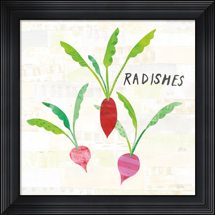Framed Kitchen Garden VI Cream Print