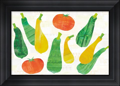Framed Kitchen Garden VII Cream Print