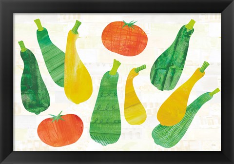 Framed Kitchen Garden VII Cream Print