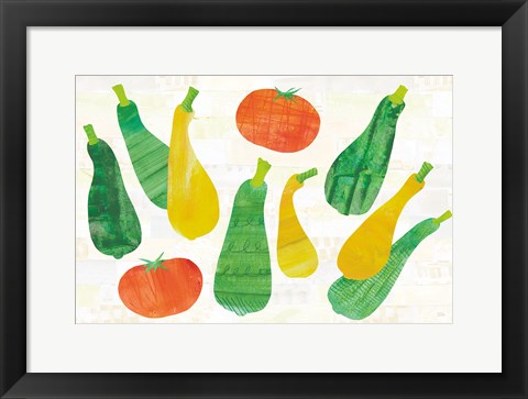 Framed Kitchen Garden VII Cream Print