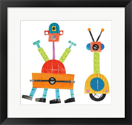 Framed Robot Party Element VII Print