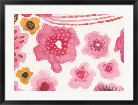 Framed Pink Flower Power Print