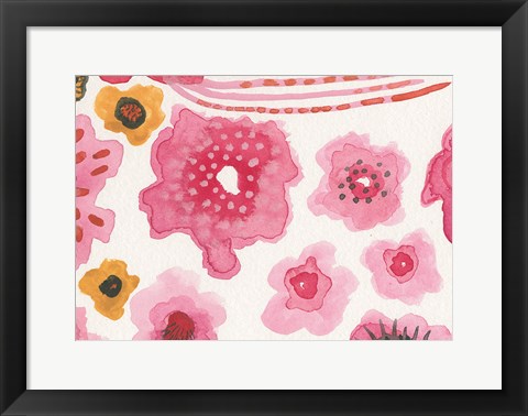 Framed Pink Flower Power Print