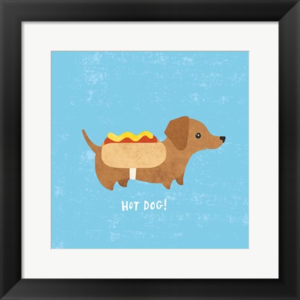 Framed Good Dogs Dachshound Print