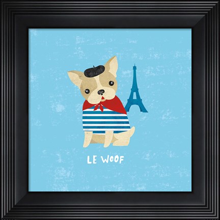 Framed Good Dogs French Buldog Print