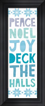 Framed Deck the Halls Words Print