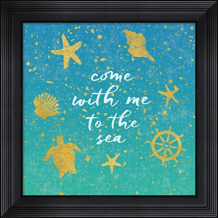 Framed Golden Sea II Print