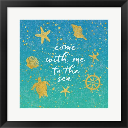 Framed Golden Sea II Print