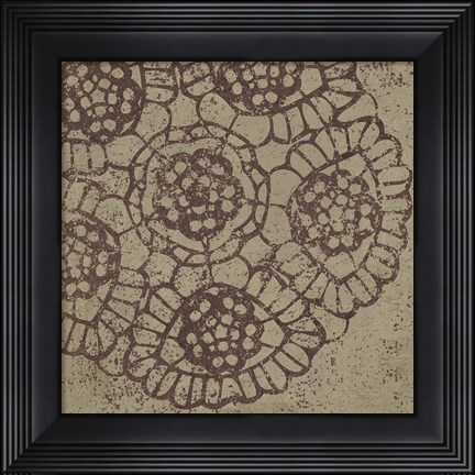 Framed Contemporary Lace V Spice Print