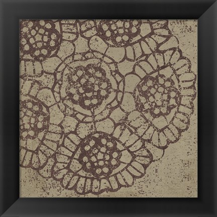 Framed Contemporary Lace V Spice Print