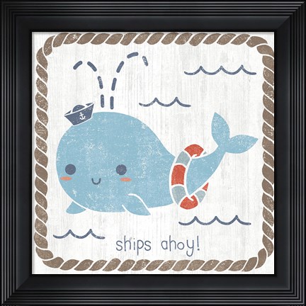 Framed Nautical Friends I Print