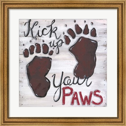 Framed Kick Up Your Paws Print