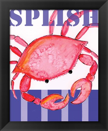 Framed Splish Crab Print
