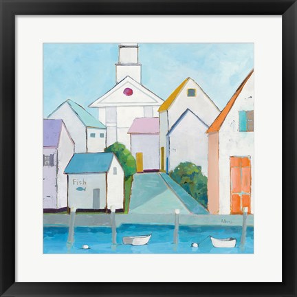 Framed Harbor Town III Print