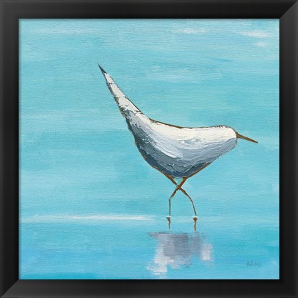 Framed Egret I Bright Print