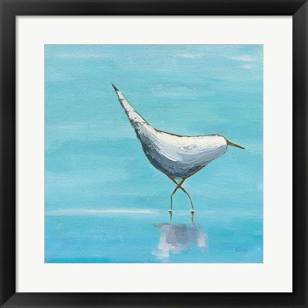 Framed Egret I Bright Print