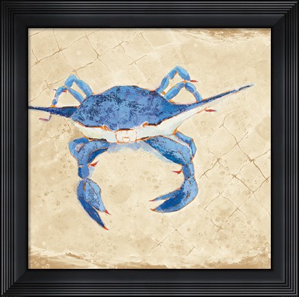 Framed Blue Crab VI Neutral Print