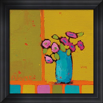 Framed Turquoise Vase Print