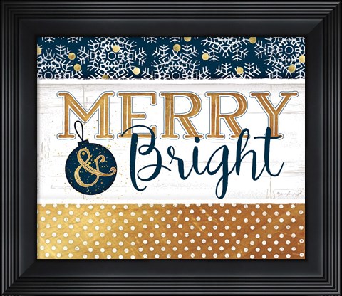 Framed Merry &amp; Bright Print