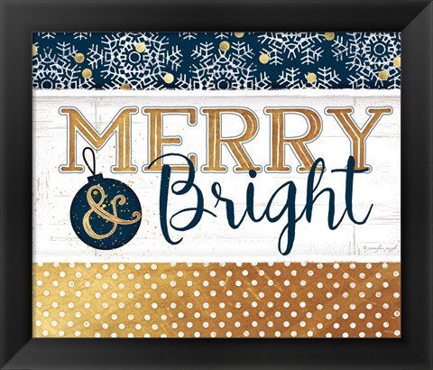 Framed Merry &amp; Bright Print