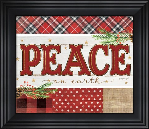 Framed Peace Plaid Print