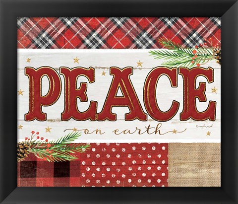 Framed Peace Plaid Print