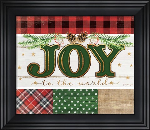 Framed Joy Plaid Print