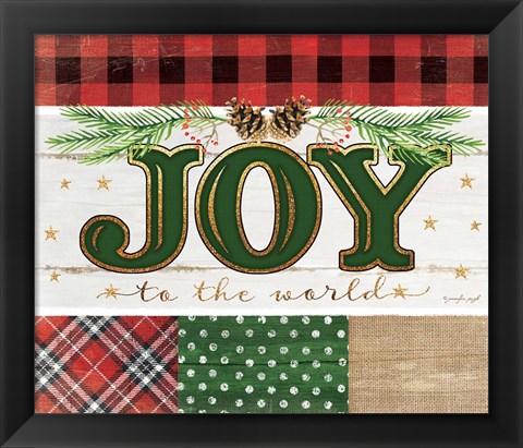 Framed Joy Plaid Print