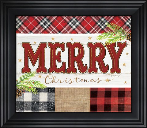 Framed Merry Plaid Print
