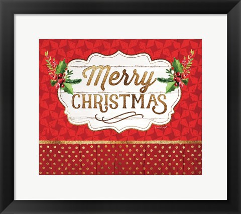 Framed Merry Christmas - Red Print