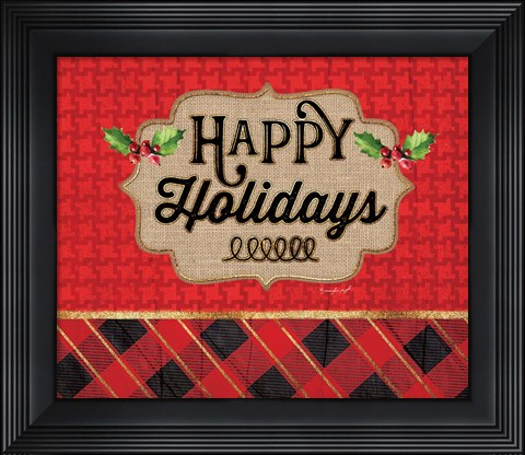Framed Happy Holidays Print