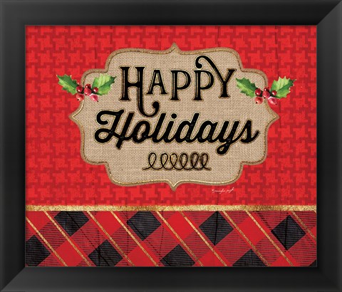 Framed Happy Holidays Print