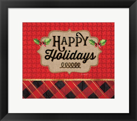 Framed Happy Holidays Print