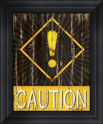 Framed Caution Print