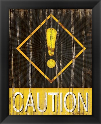 Framed Caution Print